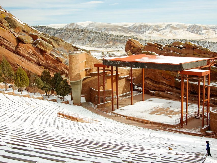 Skiing Red Rocks Amphitheater