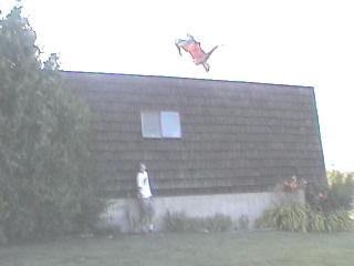 Backflip off the roof