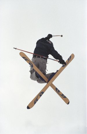 Michael does a huge 720 tail grab at Sol Fest sun valley big air