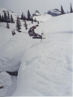 180 tail grab on a 15 foot backcountry step up