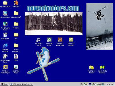 My Desktop Tribute to Newschoolers.com