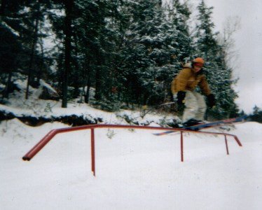 grindin the straight rail at calabogus