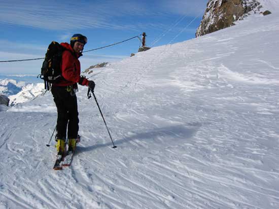 Just before the Traverse into the top of the Glacier Rond