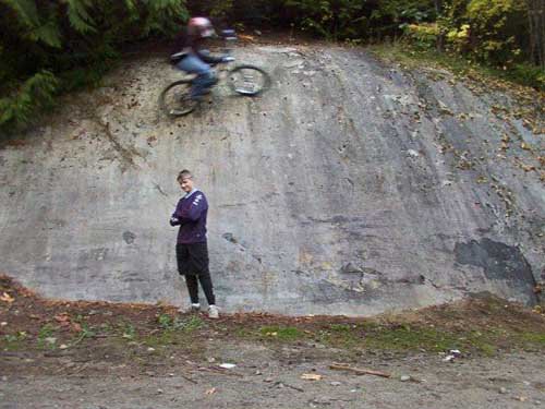 Me riding above mike...