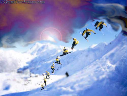 a different style of that snowboarder pic