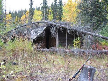 Old, abandoned cabin by Wells Creek we found while hunting