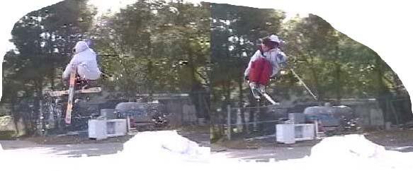 180s both ways from a small jump at our school
