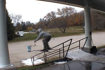 small rail we set up..bad quality (taken from video cam.)