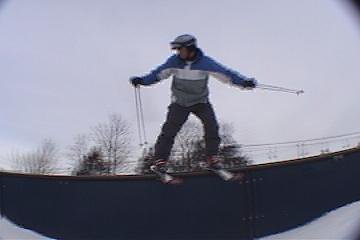 railslide on a c