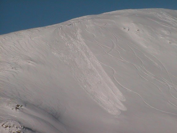 small avalanche i made going off a cornice