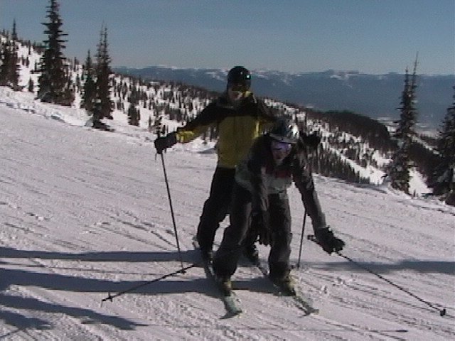 posing on the tandem skis!!!!