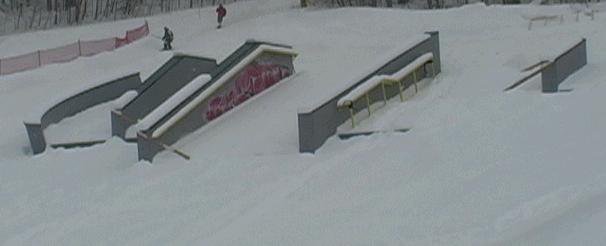 2004 US snowboarding open jib jam setup