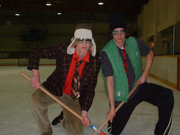 some solid starsky and hutch action at broomball