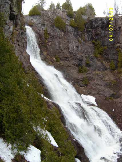 Douglas Houghton Falls in Upper Michigan.  approx. 110 foot drop