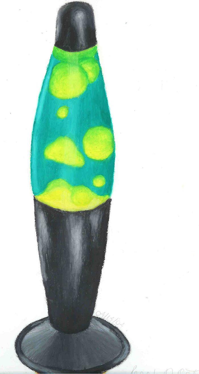 Lava Lamp done with oil pastels