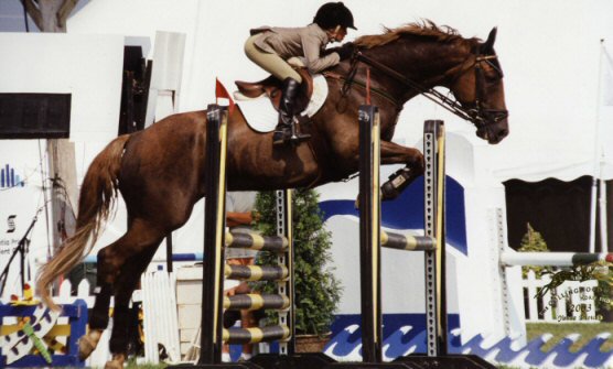Figured I'd jump on the bandwagon, pic of my friend and my horse qualifying for the Canadian Childre