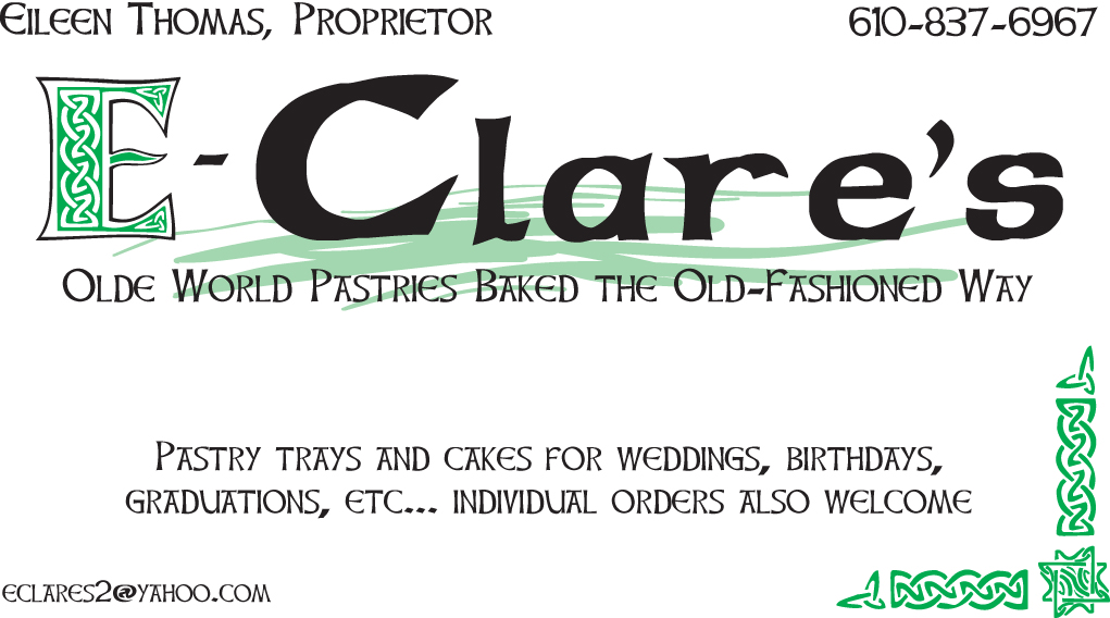 business card for eclares pastires