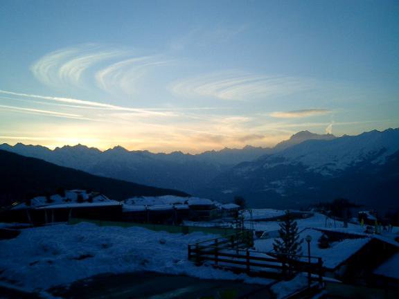 Pila sunset, looking back towards Chamonix