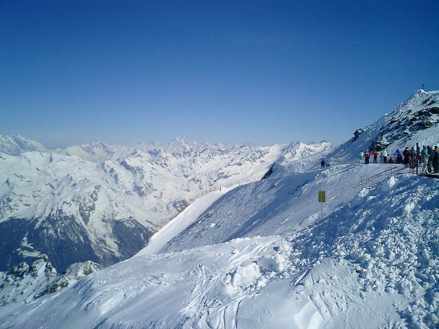View from the top of the Aiguille Rouge
