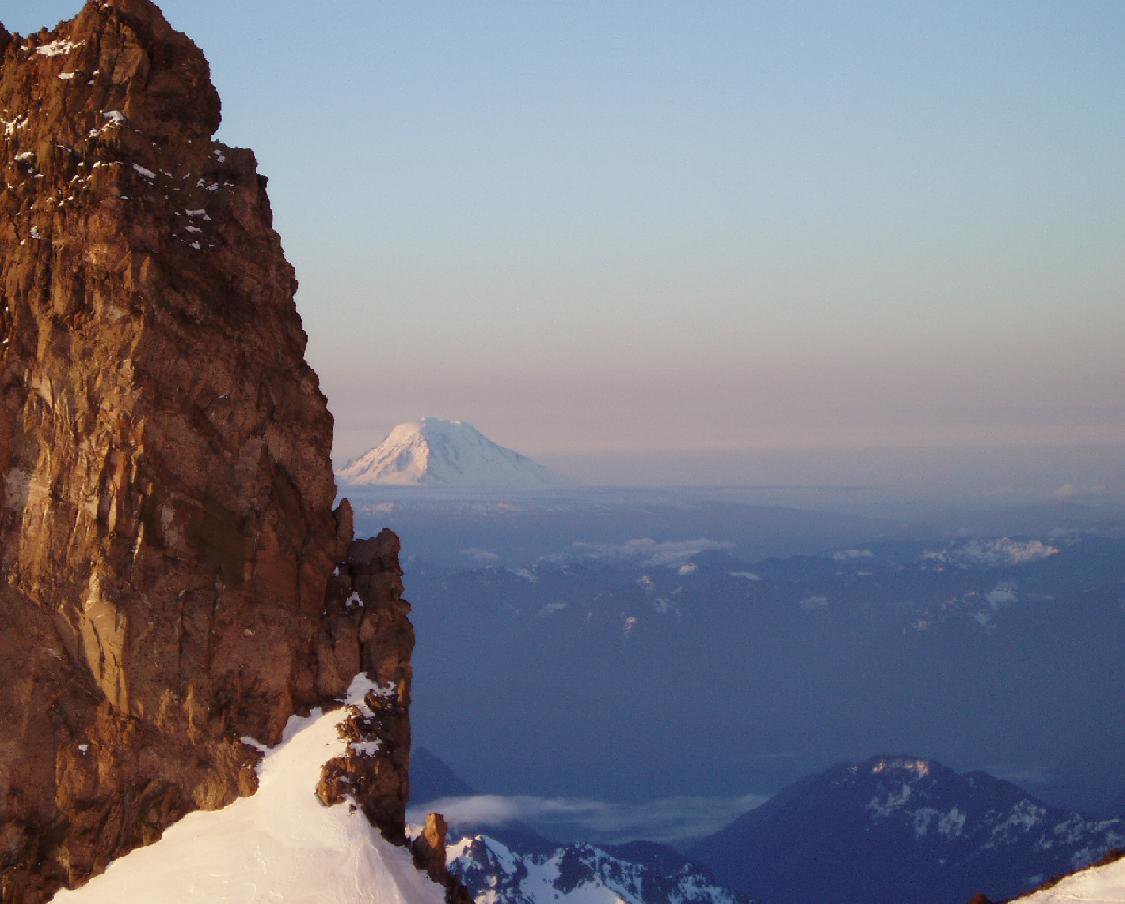 Shot of Mt. Adams, taken from 11,500 on Mt. Rainier