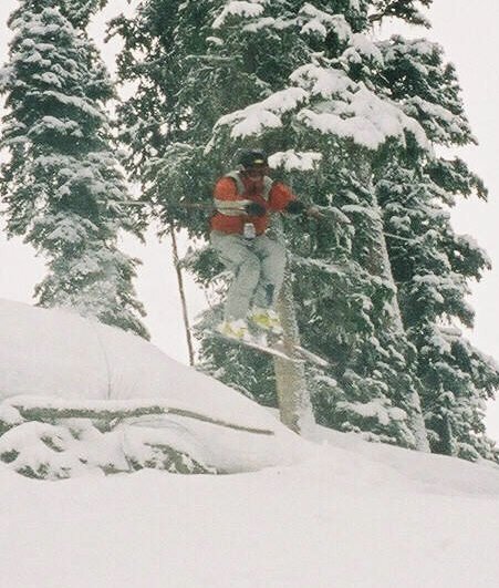 Playin in the pow in the trees!