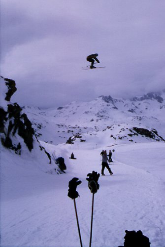 the landing was 14 m below the takeoff