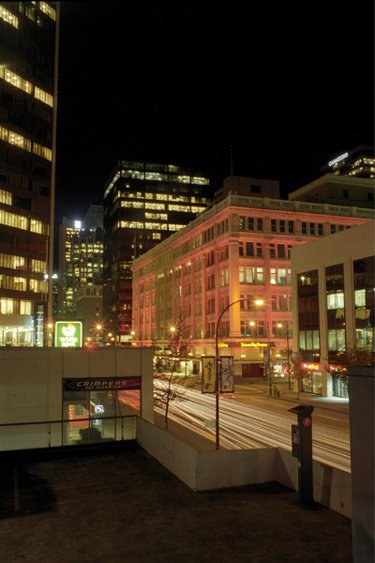 Re scan of downtown time exposure