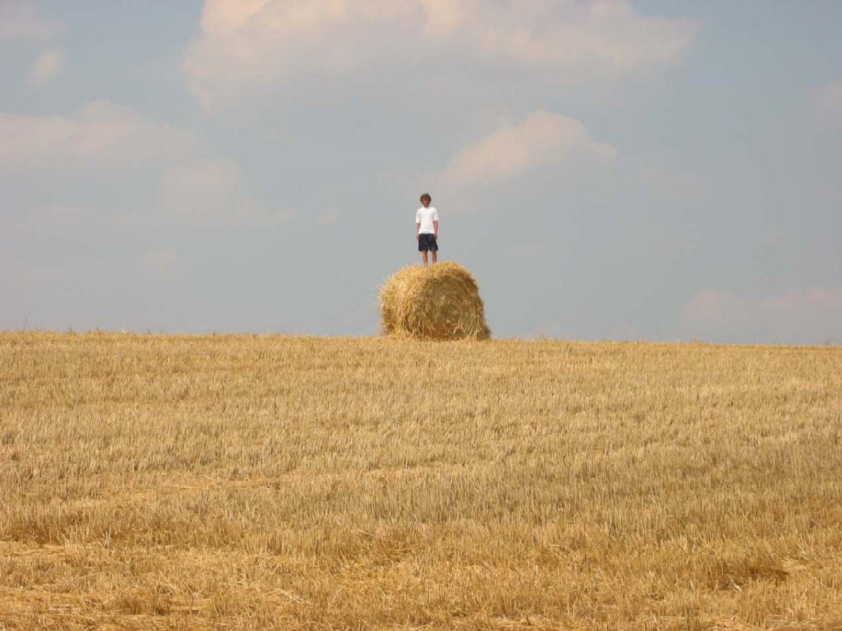 Me Standing on a Hay Bail in Germany