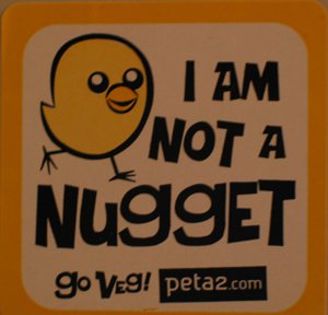 <u>My most favorite sticker! I am not a nugget!</u>