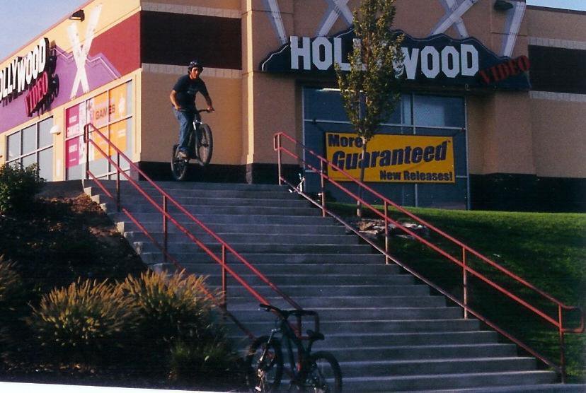 Hucking some stairs