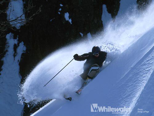 steep powder turn