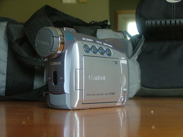 a pic of my camcorder with my new still camera