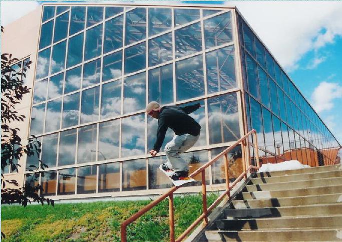 Dope Handrail shot (Snowboarder)