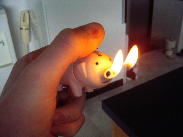 its a cool pig lighter from spain, jelous