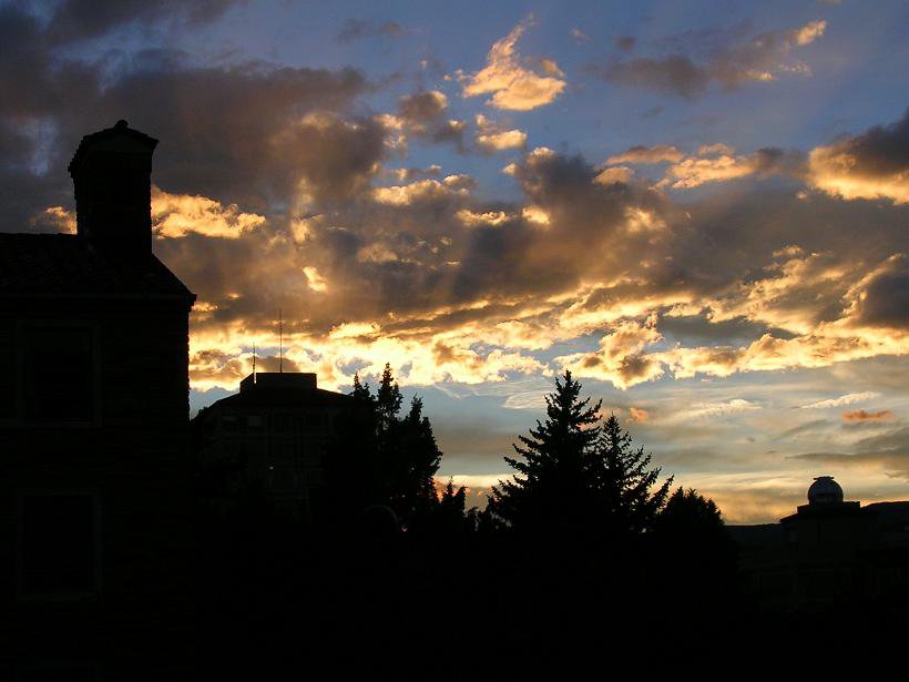 Sweet Sunset Photo from my CU dorm window