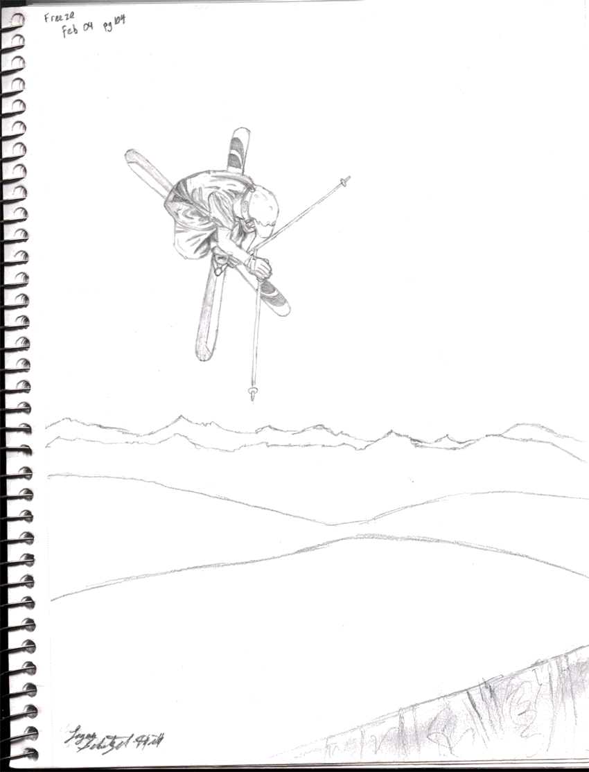 my first skier sketch