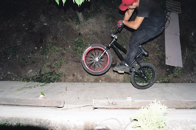 wall tap on a bmx