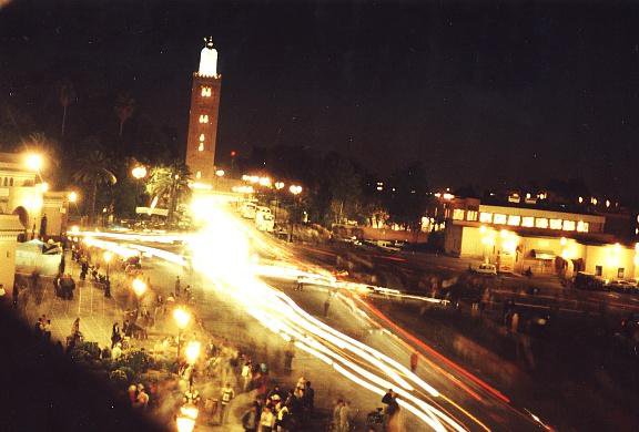 Fun night shot from restaraunt in Marrakesh