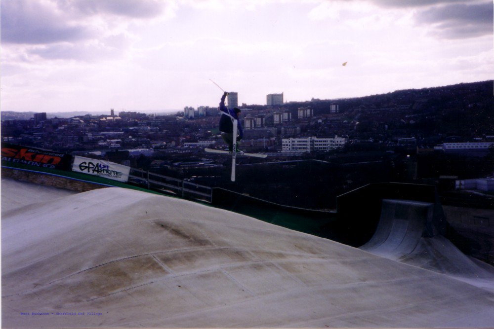 Trying to pull a move on the not so bit 'big air' jump.