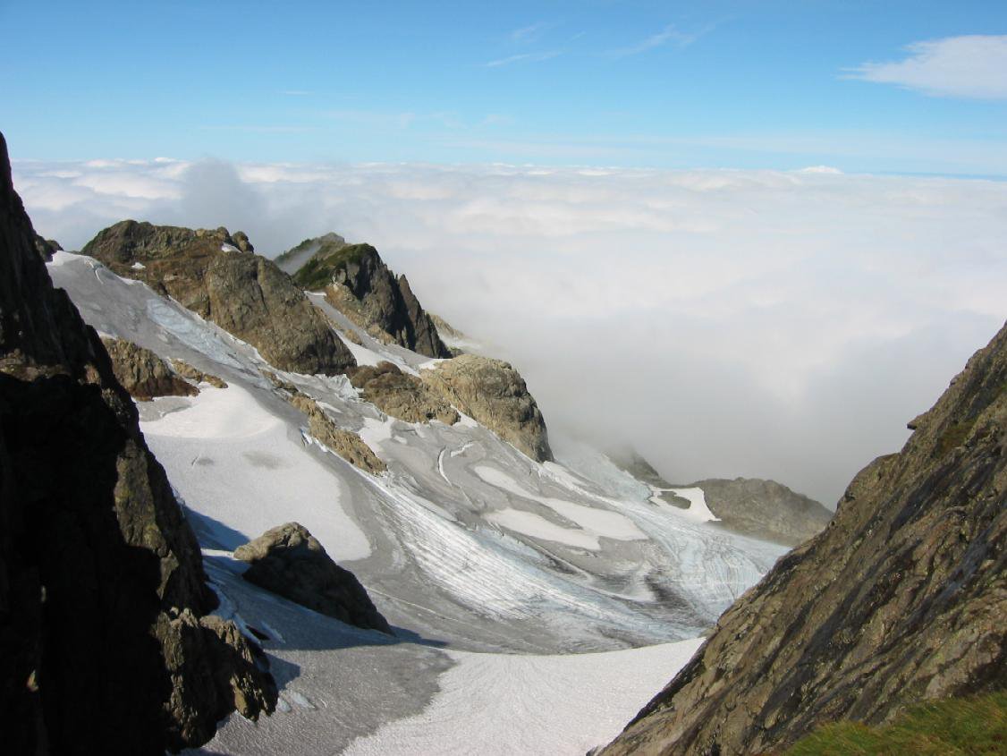 Tin Can Glacier Above Clouds