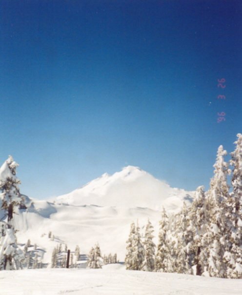 Mt. Baker hiding behind the only cloud