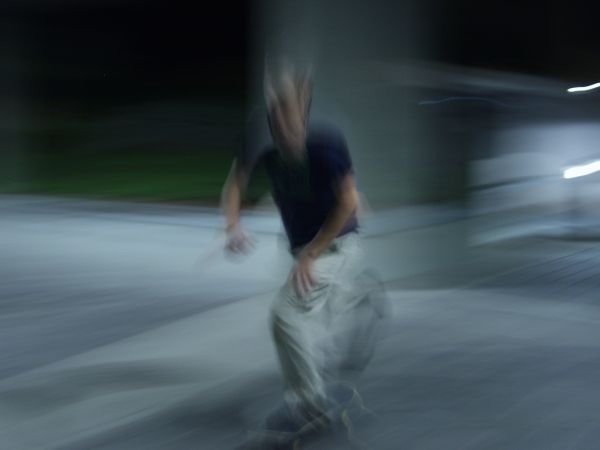 trippy picture of a skater