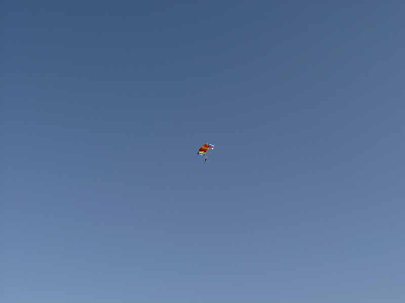 Under canopy...first solo skydive....good times
