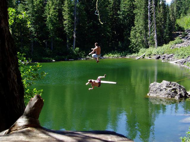 doubling on the rope swing...