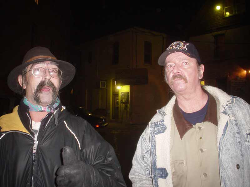 Two steezy old men on State Street - Halloween 04