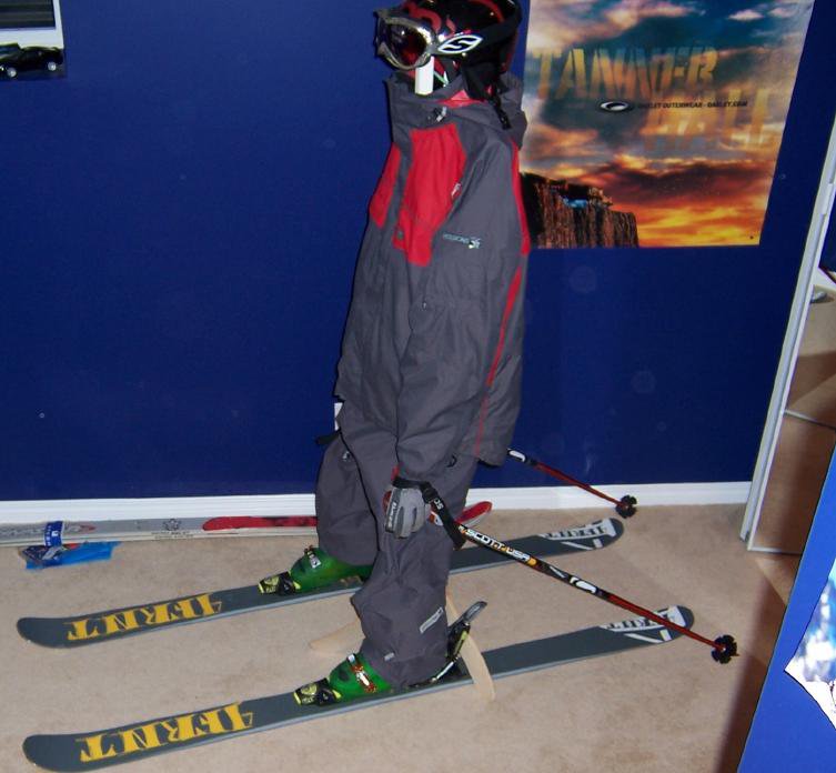 crazy skier guy i made in my room, its actually pretty  scary when i wake up!