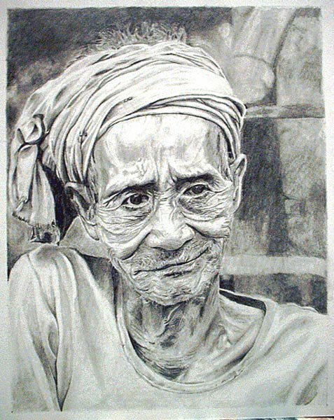 This is a drawing i did recenty of a 99year old dude...i just wanted some feedback...thanks
