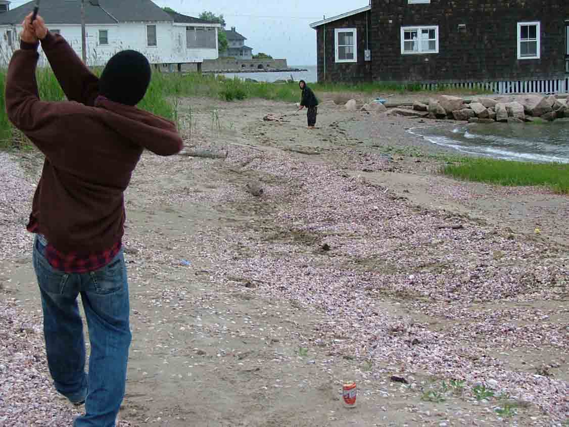 booze + golf  = fun at the beach