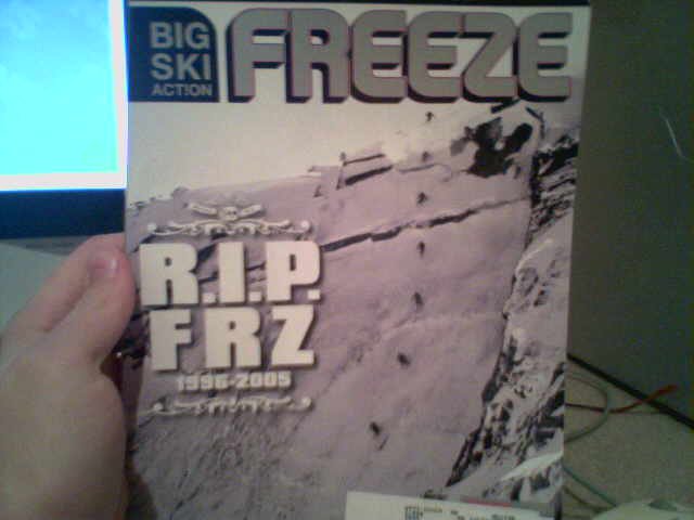 This is the last issue of freeze taken with my phone (the cover is black and white)