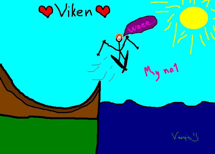 A picture I made on the computer to my boyfriend when he went waterskiing :P